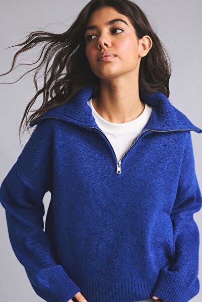 DeFacto Regular Fit Half Turtleneck Saks Sweater H2261Ax26Au