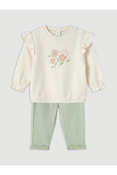 LC Waikiki Set pentru fetițe cu imprimeu floral
