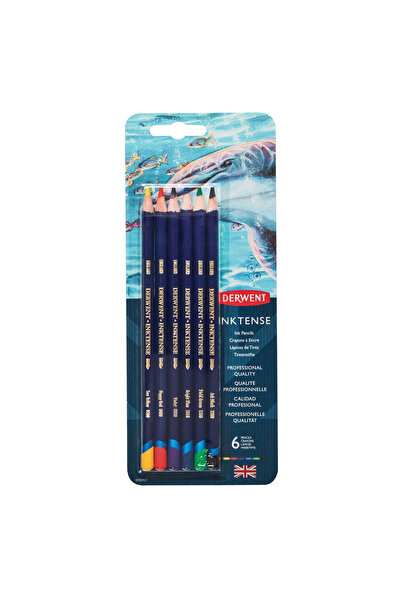 MC Micostore Blister creioane colorate 6 culori solubile inktense derwent
