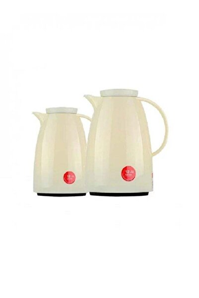 BASURRAH Bright beige tea thermos set of two pieces, size 1 - 0.5 litres