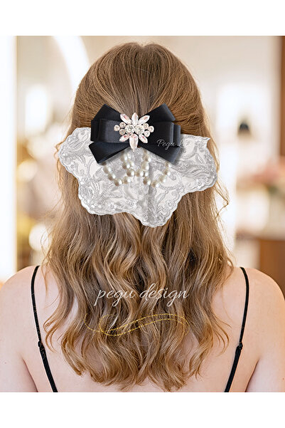 pegu baby collection Pegu Royale Lux Κλιπ μαλλιών με σχέδιο κόκαλου, για σχολ...