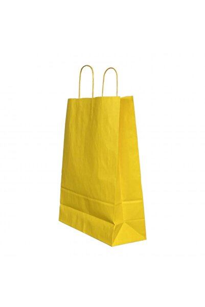 MC Micostore Punga hartie maner rasucit 18 x 8 x 22 cm galben/alb papiroti