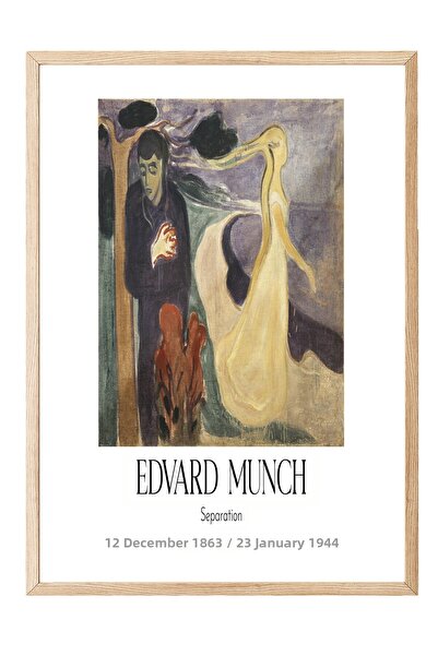 Postifull Edvard Munch - Separarea, Tablou înrămat pe lemn, Seria de artă NR:...
