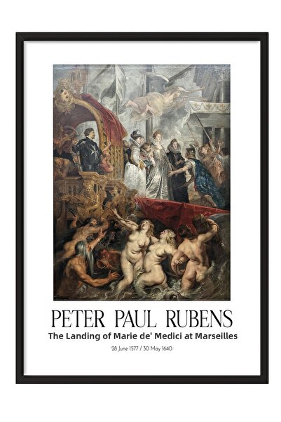 Postifull Peter Paul Rubens, Tablou în cadru negru, Seria de artă NR:112318