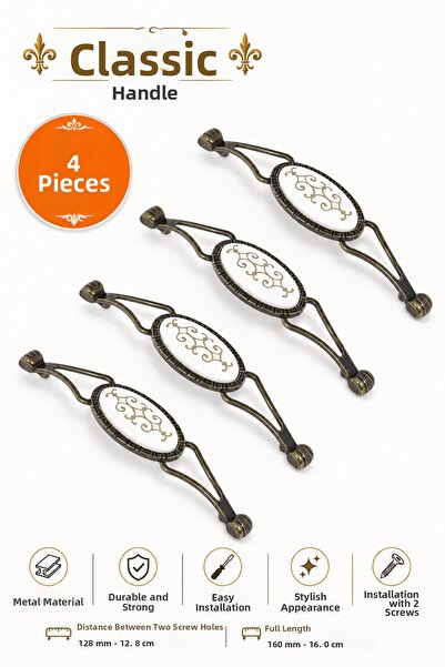 Badem10 Antique Metal Antique - Mobilier, dulap de bucătărie, mâner dulap (12...