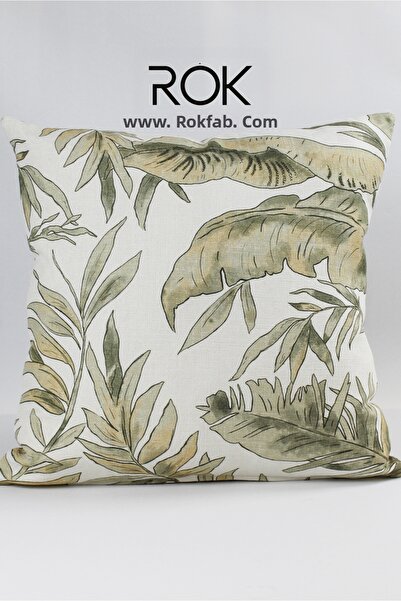 ROKFAB Floral Patterned Throw Pillow Cover 45X45 cm Decorative Pillowcase