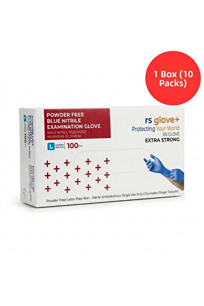 Rs Glove قفازات RS زرقاء من النتريل خالية من البودرة، قفازات فحص قوية للغاية،...