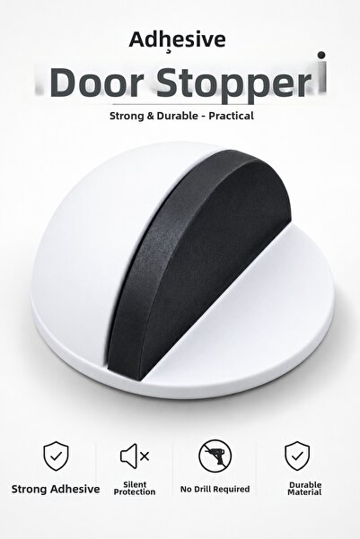 Badem10 Half Moon Adeziv Mâner Ușă Opritor Tampon Metal Ușă Opritor Opritor S...