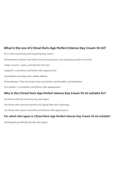 L'Oreal Paris Age perfect intense day cream 50 ml age 60+