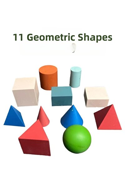 E-Deniz Ticaret 11 Pieces Geometric Shapes Educational Geometric Shapes