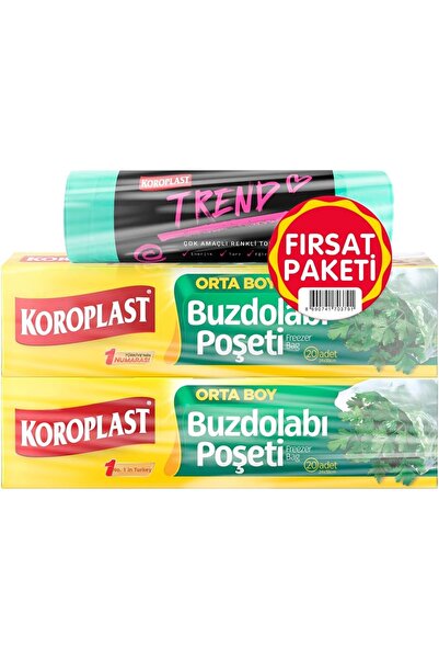 Yıldızan Medium Size Refrigerator Bags 20Pcs + Medium Size Drawstring Garbage...