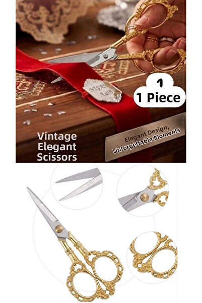 ÇEÇEN HOME (1 Piece) Stainless Steel Vintage Scissors, Opening Scissors for S...