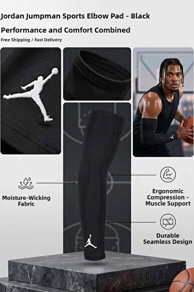 Nike Jordan Jumpman Manșon sportiv negru/alb - Manșon de susținere musculară ...