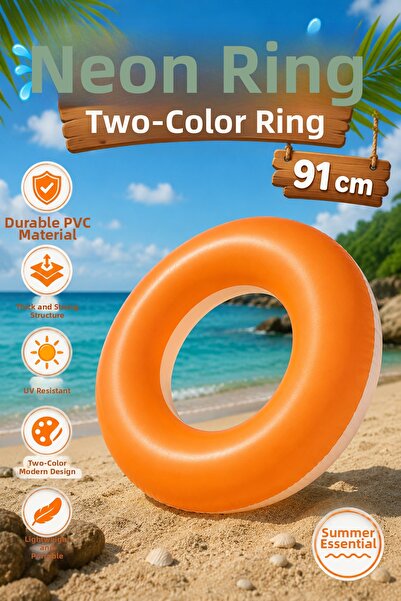 craftivio 91 cm Neon Sea Ring Double Color Adult and Teenager Swimming Pool Ring