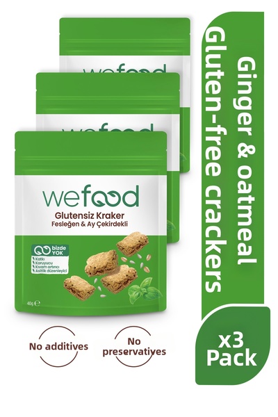 Wefood بسكويت بالريحان 40 جرام 3 عبوات