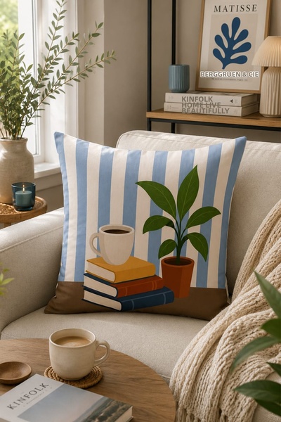 Bertille Home Σειρά Pop Art Κάλυμμα μαξιλαριού διπλής όψης με ψηφιακή εκτύπωση