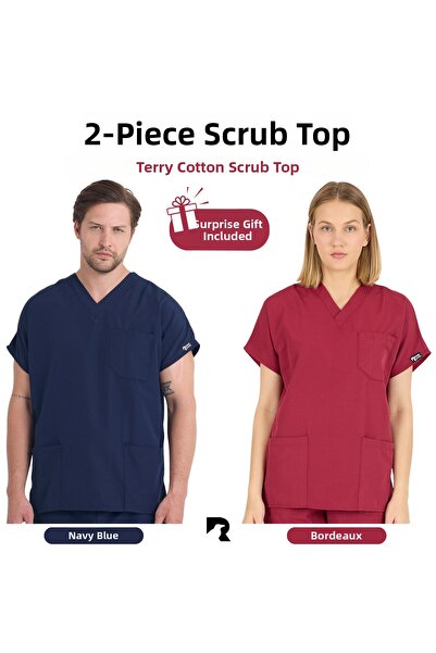 Raven Uniform SET DE 2 - Uniforme unisex cu mâneci liliac pentru asistentă me...