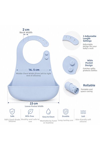Bebeye Silicone Baby Bib Minty Greeny