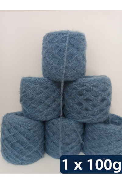 İPEK YÜN İPLİK DÜNYASI Fir de tricotat Angora 3 straturi (Albastru) 100gr