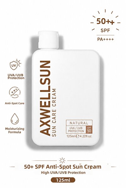 AXWELL كريم الشمس المضاد للعيوب بعامل حماية من الشمس SPF 50+، 125 مل |   ترطي...