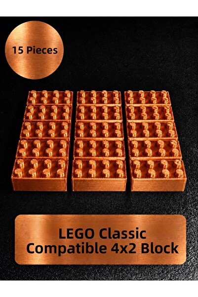 OyuncaklarÜlkesi Lego Compatible Classic 15 Pieces Copper Bright Copper Color...