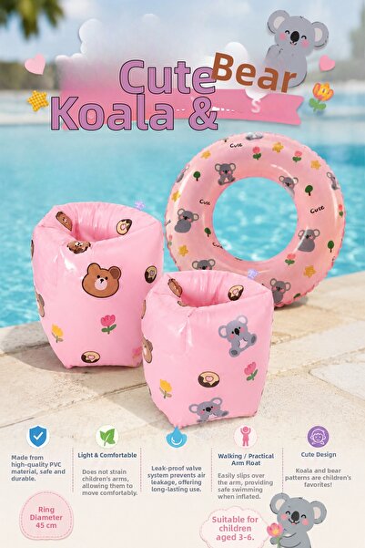 craftivio Cute Koala and Teddy Bear Patterned Children's Sea Pool Swimming Se...