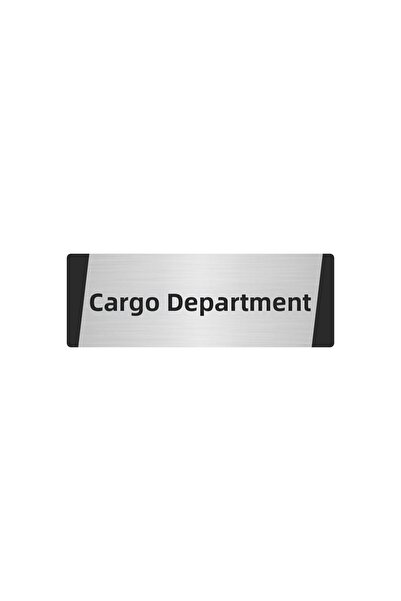 Özarslan Dizayn Cargo Area Metal Warning Sign 10X20 cm Silver Color
