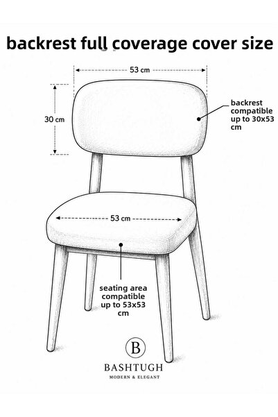 ARİFE HOME Bohemian Chair Cover Fully Covered Back Washable Flexible Elastic Kitchen Chair Cover Bottom Top 2-Piece Set Chair Cover