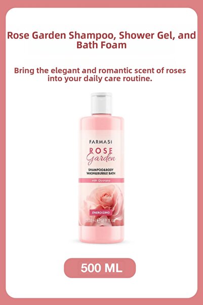 Farmasi Rose Garden 3 in 1 Shampoo, Shower Gel and Bath Foam 500 ml |   Guara...