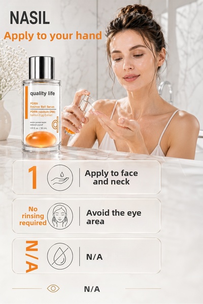 Quality Life Pdrn Salmon Dna Bounce Ball Nad+ Serum Skin Repairing Regenerating Rejuvenating Dual Phase