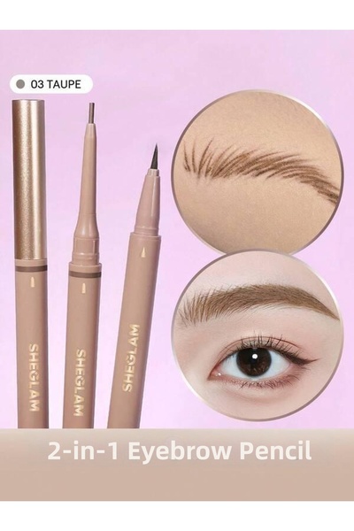 SHEGLAM On Demand 2 in 1 Brow Eyebrow Pencil 03 Taupe