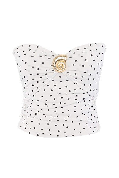 Trendyol Collection Black-White Plain Strapless Sleeveless Accessory Detailed...
