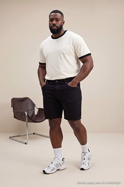 Trendyol Kollektion Schwarze, flexible Stoffshorts und Bermuda-Shorts in Über...