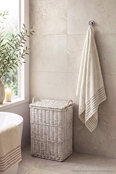 TRENDYOLMİLLA HOME Einzelnes 70x140cm großes Badetuch aus 100% Baumwolle TPHA...