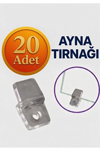 KarapolatYapı Ayna Tırnağı Cam Tutucu 20 Adet
