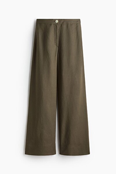 H&M Keten Karışımlı Pantolon