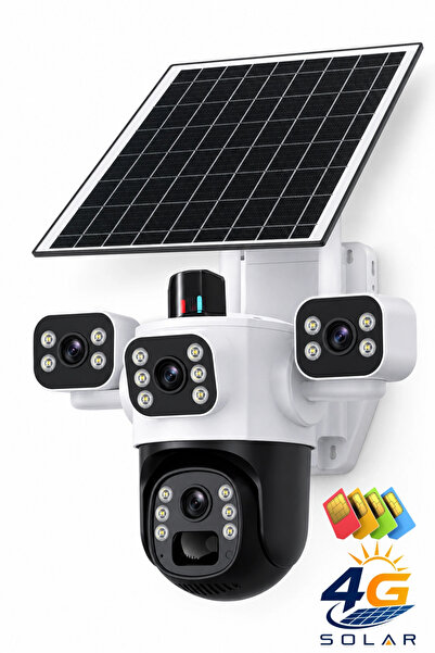 MPIA Aurora 3 Kameralı 6MP 4K 4G Sim Kart Girişli Güneş Panelli Solar 360 PTZ...