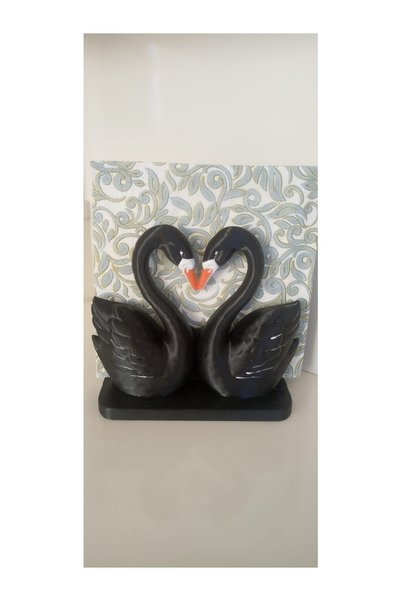 GEZEGENX Napkin Holder, Decorative Stylish Kitchen Presentation Napkin, Swan Figured Napkin Stand, Table Top Design