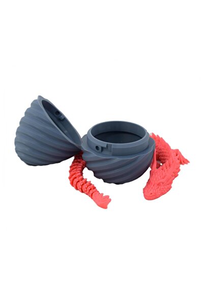 Sani Figurină Sani, Dragon în Ou Spiral 90 x 120 mm, Gri, Roz