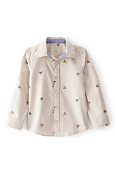 Marka Oshkosh boys' patterned long-sleeve button-down shirt, ages 2-5, cream