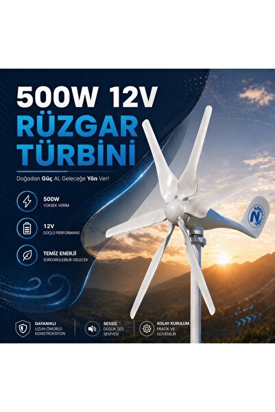 NepaSun 500w Rüzgar Türbini 12v Sistem Uyumlu Şarz Kontrol Cihazı