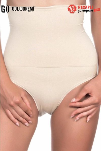 gd goldoremi Premium Women's Seamless Microfiber High Waist Double Slip Corset Boxed Corset
