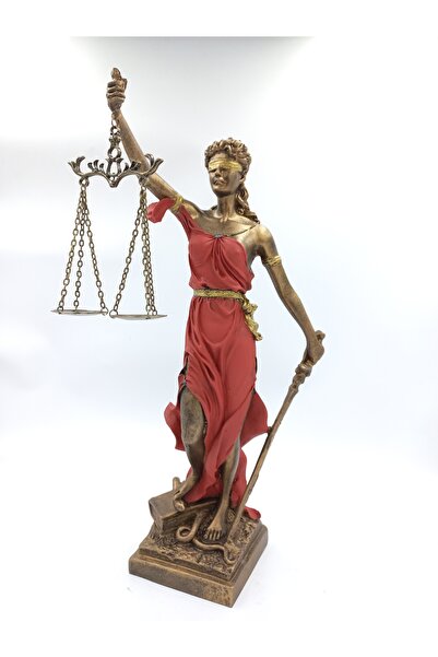 srs dizayn Büyük Boy Adalet Heykeli 40cm, Mermer Döküm El Yapımı Themis,Elega...