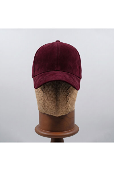 Silkensoul Bordo Unisex Süet Beyzbol Şapkası - Ayarlanabilir Spor Cap