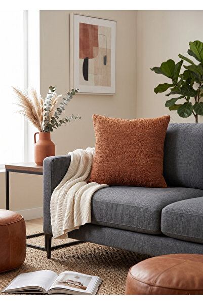Bally Home '' Elia '' Jakarlı Şönil Dokuma Dekoratif Kırlent Kılıfı 45x45
