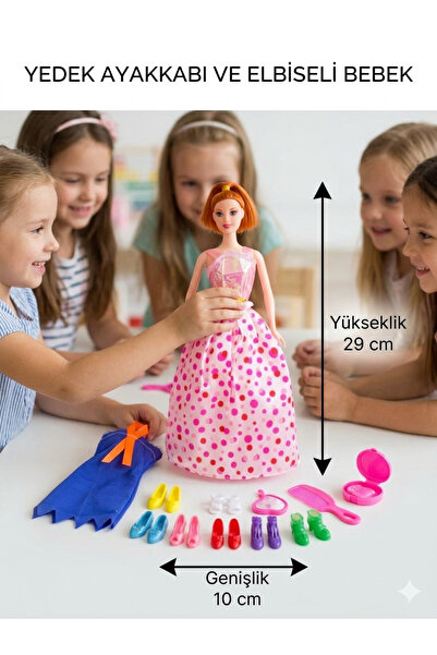 çınaroğlu avm Yedek Ayakkabılı-Elbiseli Kutulu Bebek