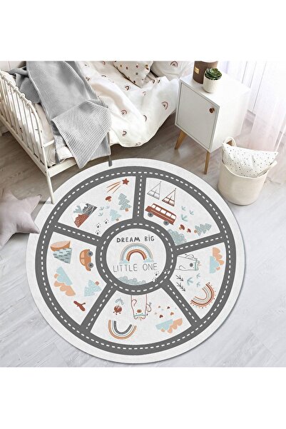 PINKIE HOME Dijital Baskı Kaymaz Taban Makinede Yıkanabilir Trafik Yollu Arab...