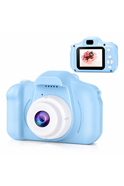 BLUE İNTER Mini 1080p Çocuklar Için Dijital Fotoğraf Makinesi-oyun,video,filt...