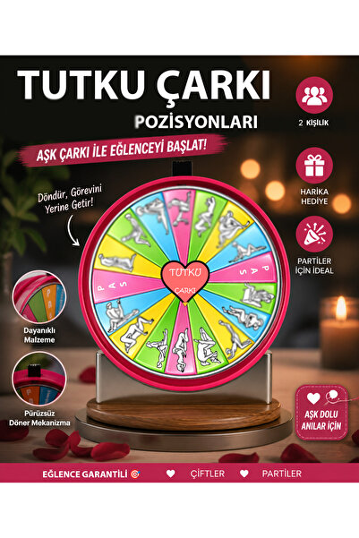 Tutku Çarkı Kamasutra Pozisyonları - Yetişkinler İçin Eğlenceli Çift Oyunu - Çarkıfelek