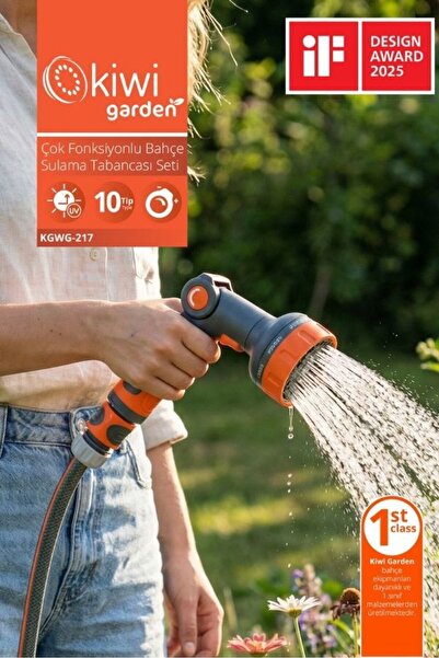 Kiwi Garden KGWG-217 Çok Fonksiyonlu Bahçe Sulama Tabancası Seti